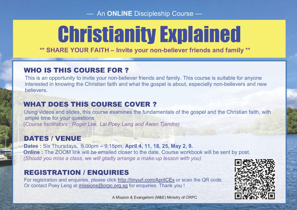 Join us for an online Christianity Explained course starting on 4 April 2024