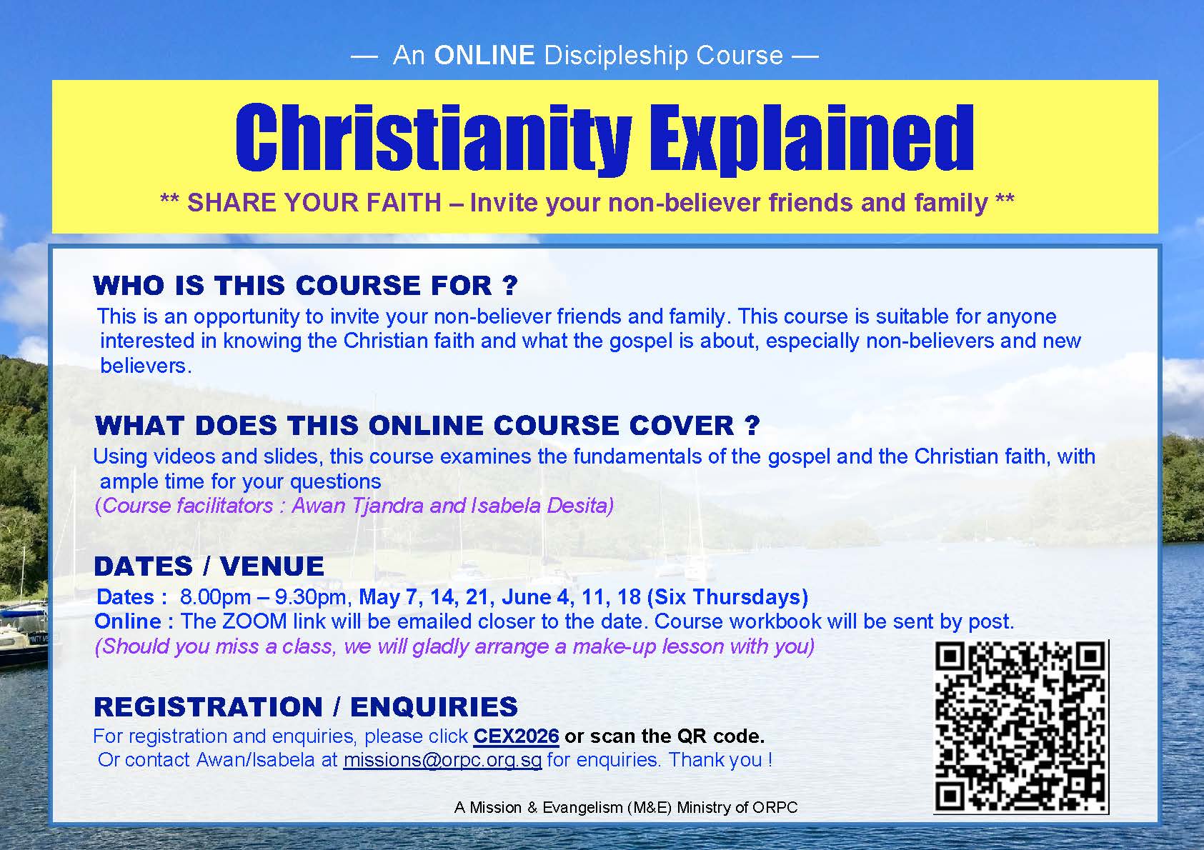 Christianity Explained 2/6 - Orchard Road Presbyterian Church