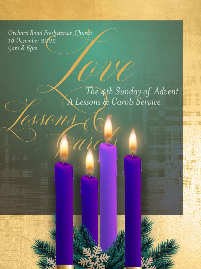 Join us for A Lessons & Carols Service
Sunday 18 December 2022
@ 9 a.m. & 6 p.m.
